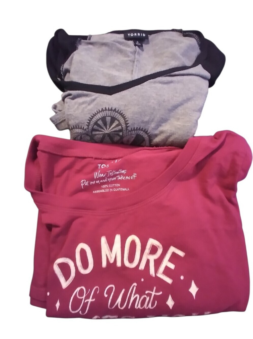 Torrid 2 T Shirt Bundle Size 0 Stretchy Casual Comfy Cozy Summer Events Cookout